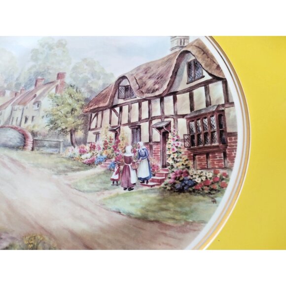 Fenton Bone China England Cabinet Plate 10 1/2 Poppleton Passing the time of day - Picture 3 of 10